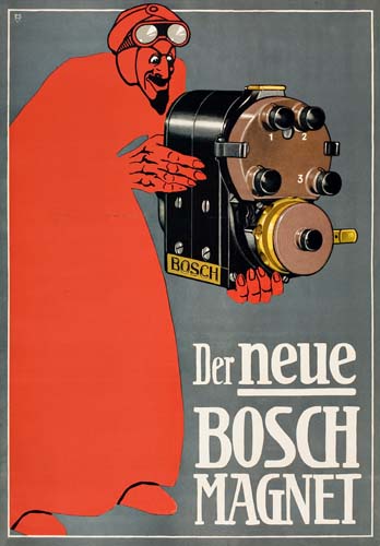 LUCIAN BERNHARD (1883-1972) DER NEUE BOSCH MAGNET. Circa 1911. 31x22 inches.